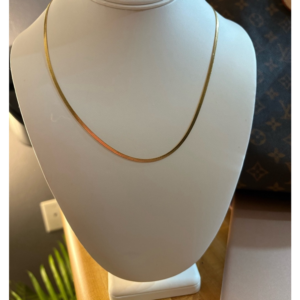 NEW Unisex‎ 2mm Gold Filled Layering Herringbone Chain Necklace 18-20”